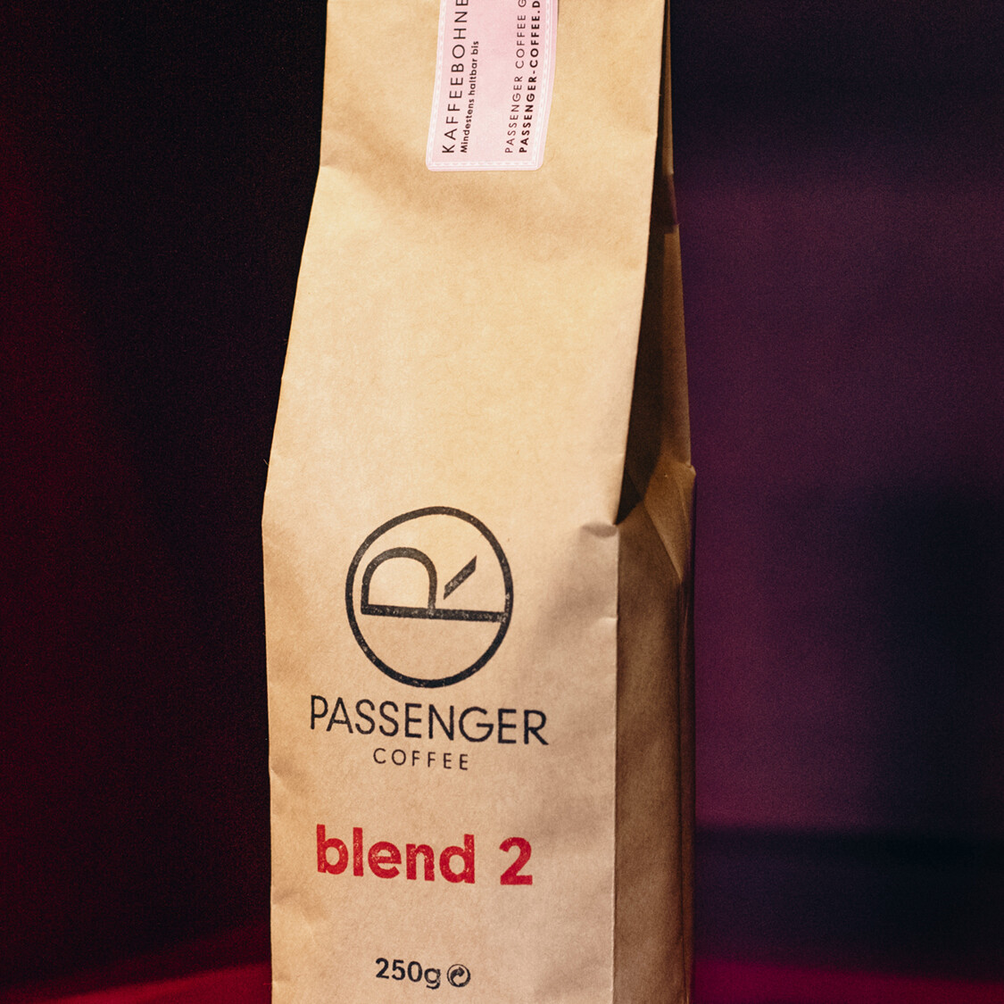 a picture of passenger coffee's blend2 coffee bag with 250g size